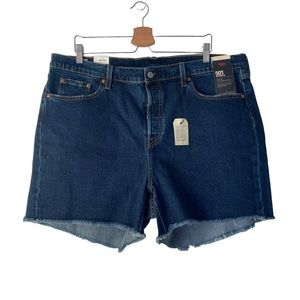 NWT Levi’s 501 High Rise Button Fly Denim Jean Shorts Womens 18W 33